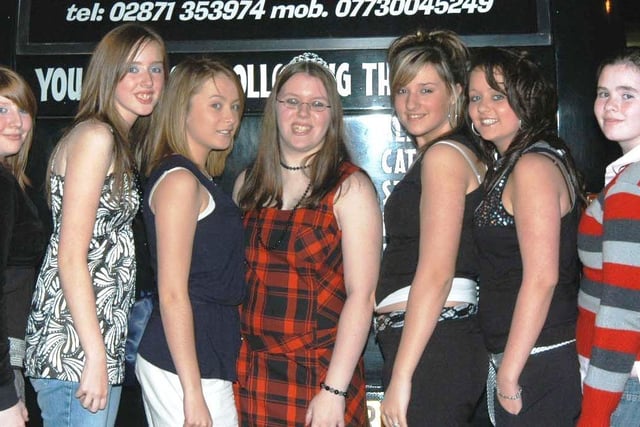 Laura Doherty celebrates her 16th birthday with some of the girls.