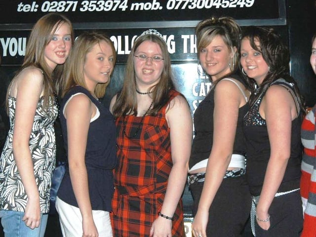 Laura Doherty celebrates her 16th birthday with some of the girls.