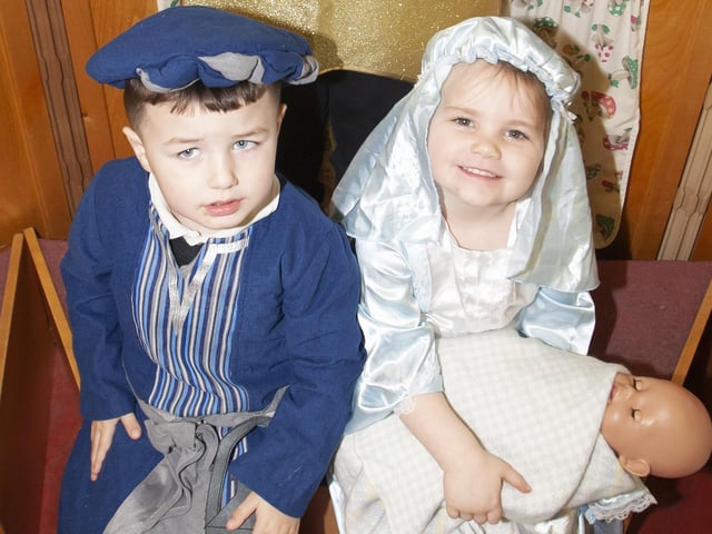 Joseph (Martin Gallagher) and Mary (Niamh Tyre) during Thursday's Nativity Play. (Photos: Jim McCafferty Photography)