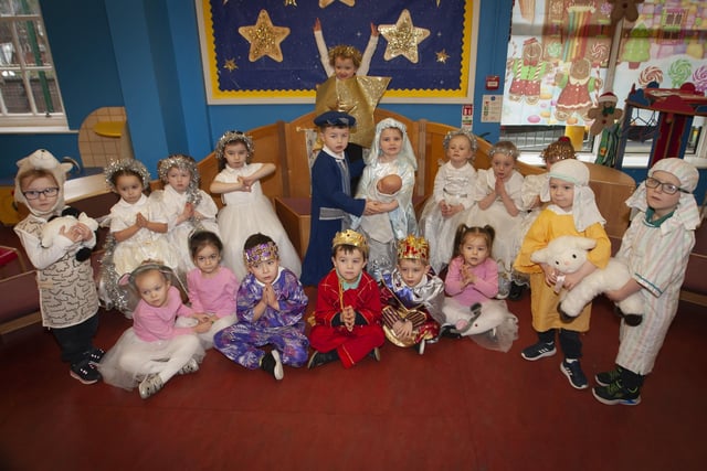 Children from the Long Tower Primary School Nursery pictured on Thursday as they prepared for their Nativity Play. (Photos: Jim McCafferty Photography)