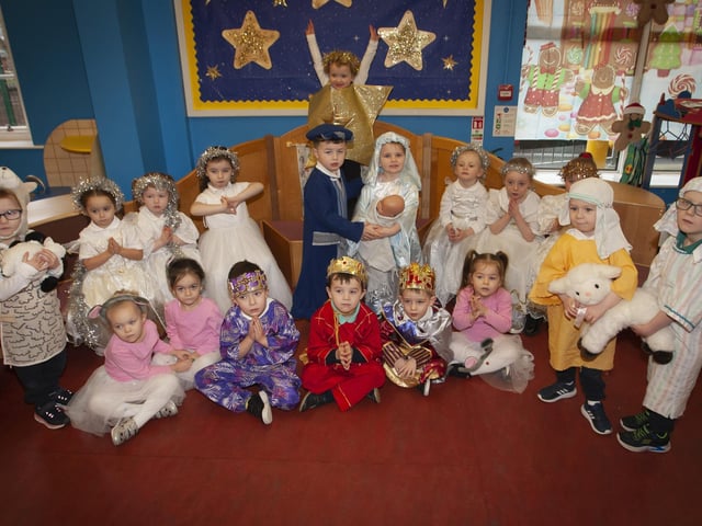 Children from the Long Tower Primary School Nursery pictured on Thursday as they prepared for their Nativity Play. (Photos: Jim McCafferty Photography)
