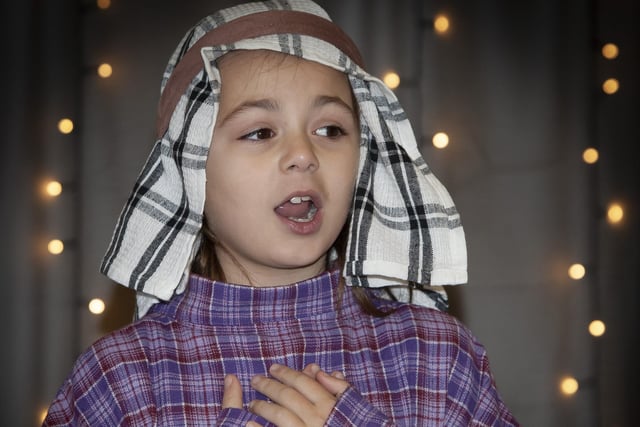 Ela Doherty gets into the spirit of the Nativity.