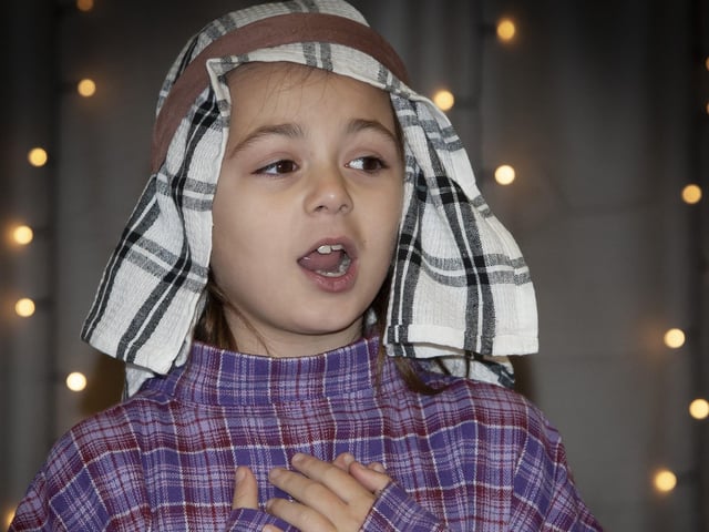 Ela Doherty gets into the spirit of the Nativity.
