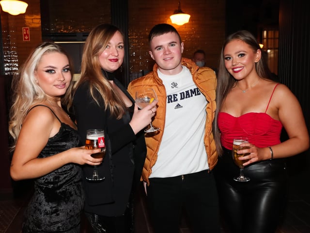 Samantha Nic Dhaibhi, Lynne Davison, Sean McClean and Eimear Ni Dhraighneain