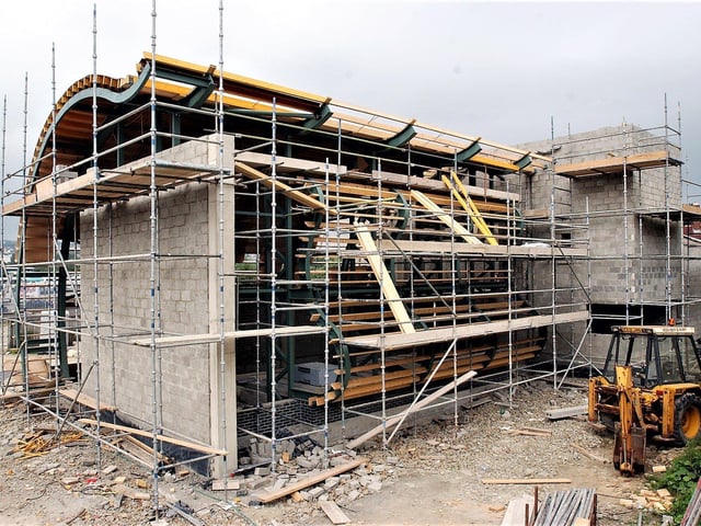 August 2004... The new-look Collon Bar under construction at Buncrana Road.