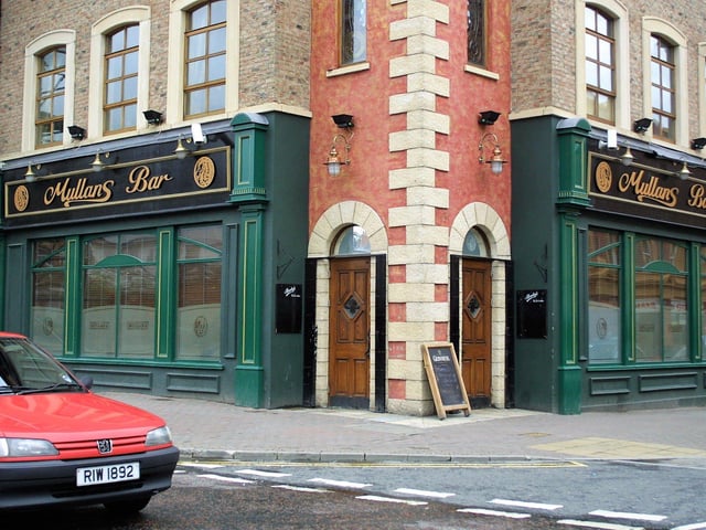 2005... The former Mullans Bar at the junction of Little James' Street and Sackville Street.