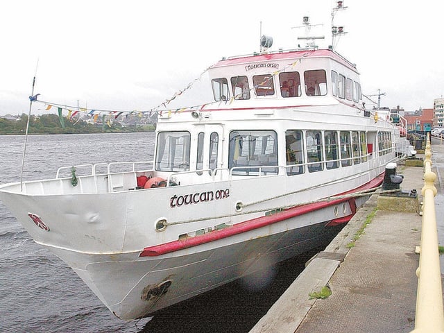 The Toucan One which, once upon a time, ferried passengers up and down the River Foyle.