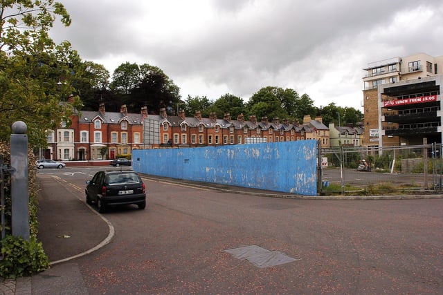 May 2005... A development site at Fletcher Avenue on Derry's riverfront.