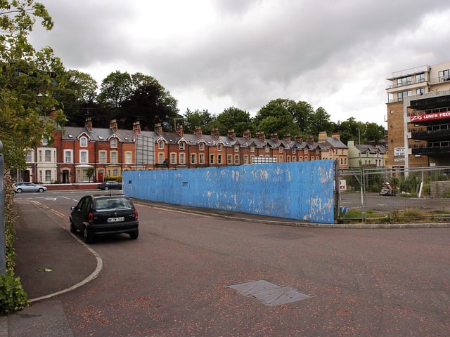 May 2005... A development site at Fletcher Avenue on Derry's riverfront.