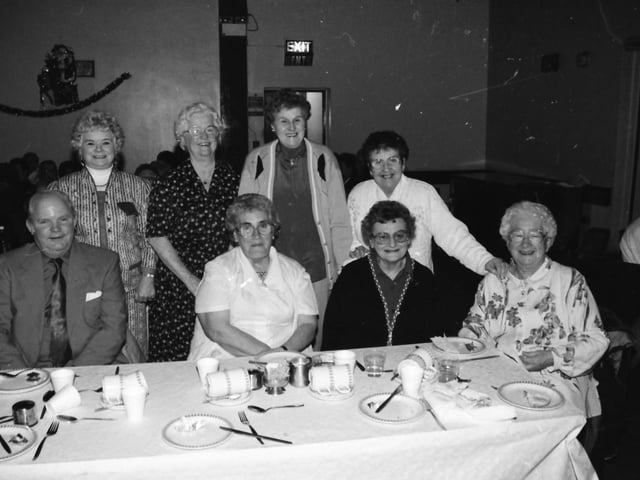 Guests at the annual Christmas dinner at St. Mary’s parish hall in Creggan.