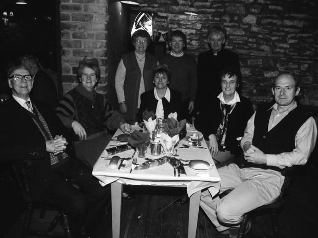 Group pictured enjoying the McGrory’s annual Christmas party in Culdaff.