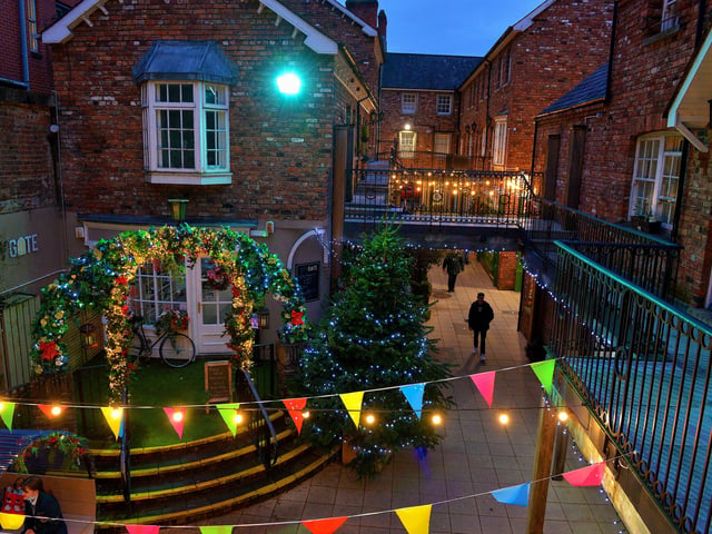 Christmas lights in the craft Village. Photos: George Sweeney. DER2150GS – 029