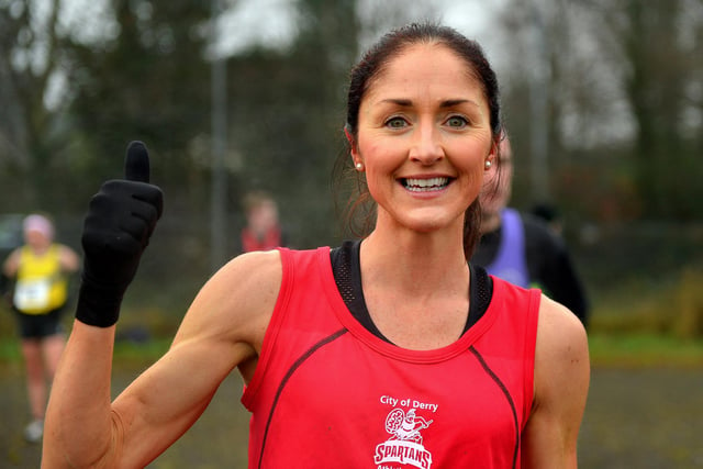 City of Derry Spartan Catherine Whoriskey won the women’s 6K at the North West Cross Country meeting at Templemore Sports Complex on Saturday afternoon last. Photo: George Sweeney.  DER2150GS – 056