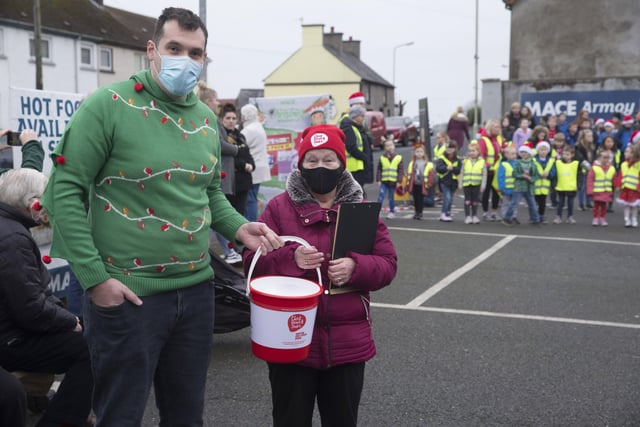 Malachy McCaughan from Armoy Mace with Elizabeth White, Chest Heart and Stroke charity