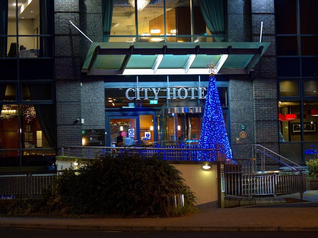 Colourful Christmas tree at the city Hotel. Photos: George Sweeney. DER2150GS – 042