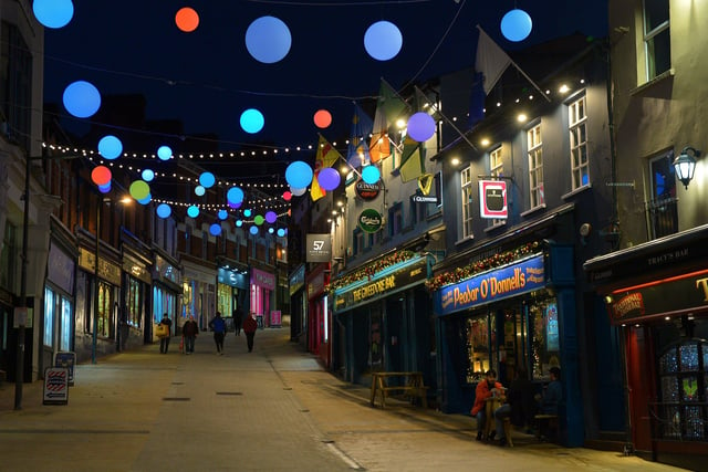 Christmas illuminations on Waterloo Street. Photos: George Sweeney. DER2150GS – 044