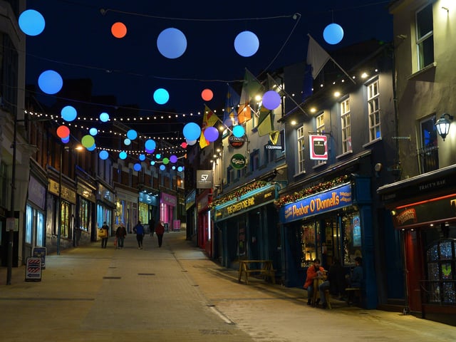 Christmas illuminations on Waterloo Street. Photos: George Sweeney. DER2150GS – 044