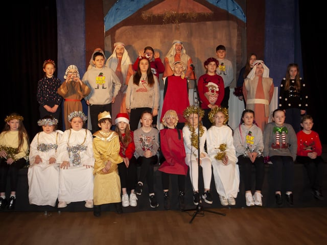 P7 pupils at Steelstown Primary School.