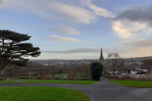 Brooke Park has beautiful views of the city, a play park, playing fields and a fish pond.