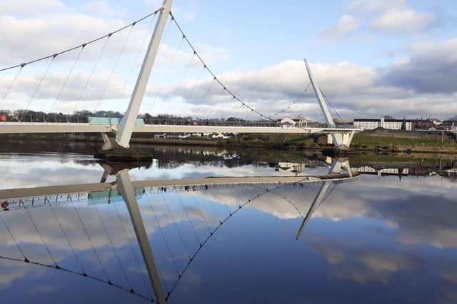 The Peace Bridge is in the centre of town and has great views as well as plenty of coffee spots on both ends.