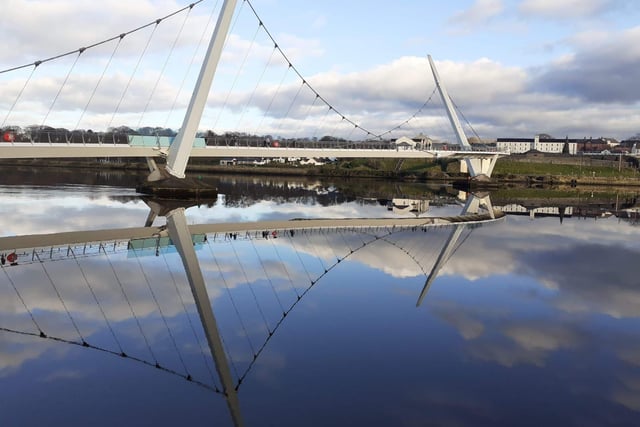 The Peace Bridge is in the centre of town and has great views as well as plenty of coffee spots on both ends.