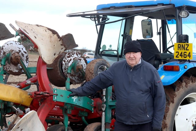 Joe Douthart pictured at the Ballycastle and District Ploughing Match