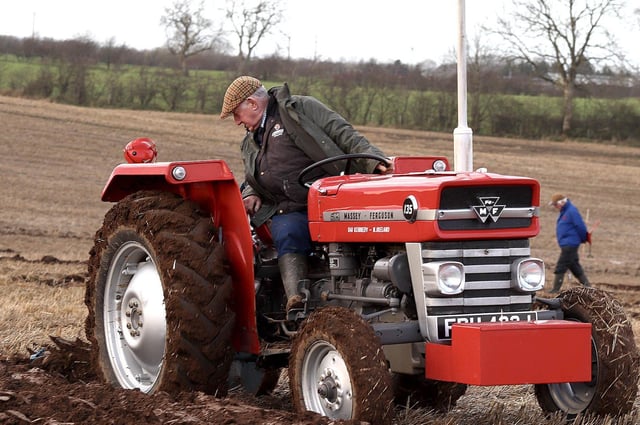 Dai Kennedy pictured at the Ballycastle and District Ploughing Match held at Limepark on New Year's Day