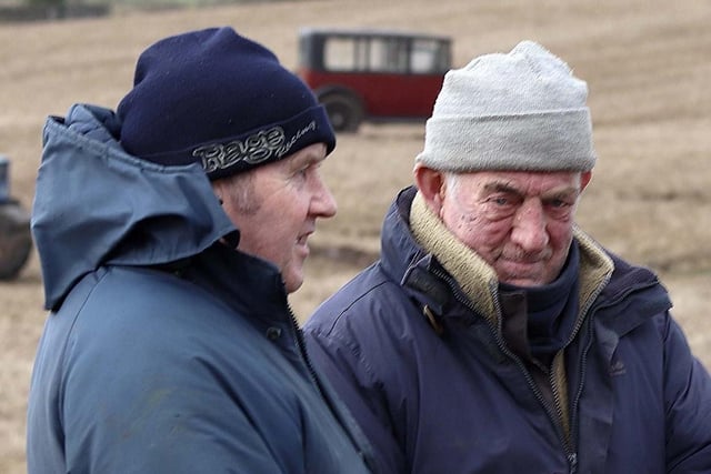 Boyd Wilson and Tony McFall  pictured at the Ballycastle and District Ploughing Match held at Limepark on New Year's Day