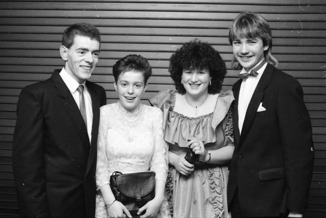 Pictured at St. Mary’s Secondary School formal are, from left, Terry Casson, Annette Higgins, Annette Ryan and Gavin McDaid.