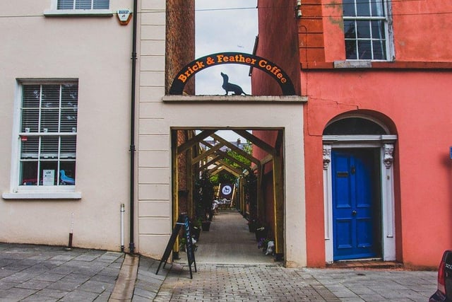 Brick & Feather Coffee on Great James' Street has a sheltered outdoor area and dog treats are available. Picture by Independent Derry