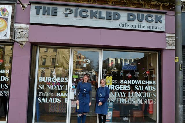 The Pickled Duck in Guildhall Square welcomes dogs in their outside area which is sheltered and heated. The cafe says, "Dogs are welcome as long as their owners behave themselves!" Picture by George Sweeney DER2050GS - 050