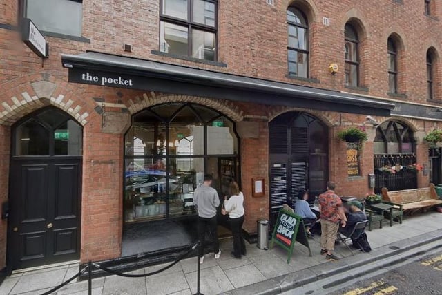 The Pocket is located in Belfast City Centre beside Victoria Square. This café is known for its delicious lunches and is dog friendly.