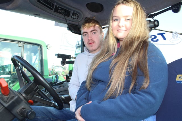 Billy Dodds and Lucy Hanna at the tractor run at Rathfriland last Saturday