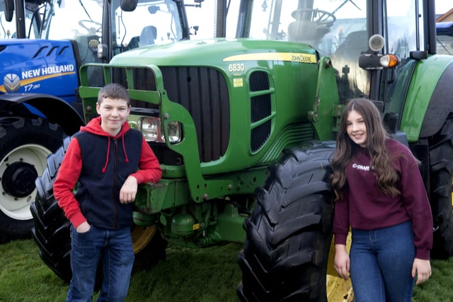 Charlotte McCurdy and Niall Jamison pictured at Mosside Presbyterian Church Tractor run on Saturday to raise funds for the Air Ambulance Northern Ireland. PICTURE KEVIN MCAULEY/MCAULEY MULTIMEDIA