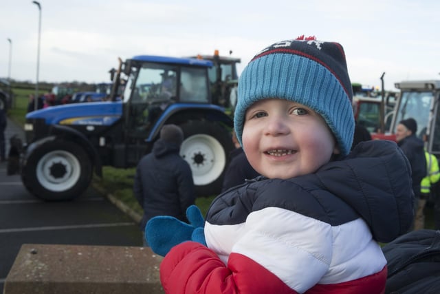 Henry from Dervock pictured at Mosside Presbyterian Church Tractor run on Saturday to raise funds for the Air Ambulance Northern Ireland. PICTURE KEVIN MCAULEY/MCAULEY MULTIMEDIA
