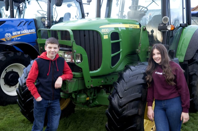 Charlotte McCurdy and Niall Jamison pictured at Mosside Presbyterian Church Tractor run on Saturday to raise funds for the Air Ambulance Northern Ireland. PICTURE KEVIN MCAULEY/MCAULEY MULTIMEDIA