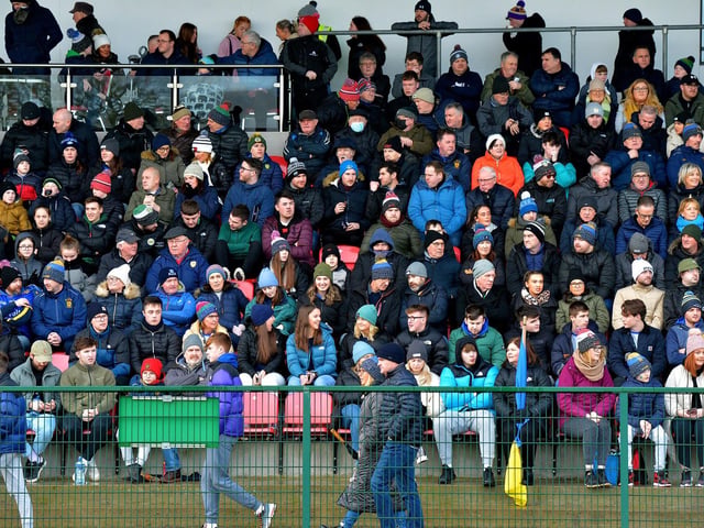 Steelstown supporters at the Ulster GAA Football Intermediate Club Championship Final against Moortown