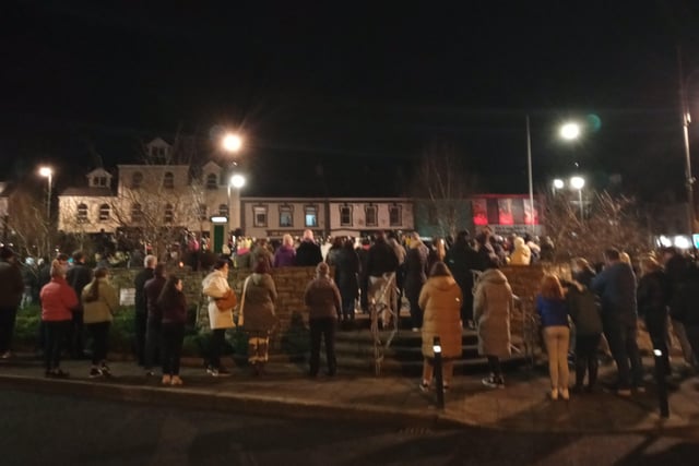 Vigil in memory of Ashling Murphy in Carndonagh, County Donegal.