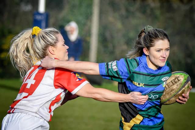 Lisburn Ladies' Lauren Black during the match against Randalstown. Picture: Barlow Photography