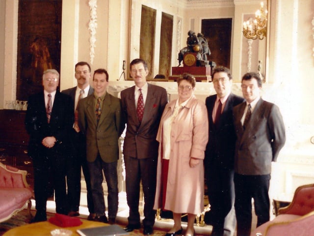 Bloody Sunday relatives meet Tanaiste Dick Spring in 1992.