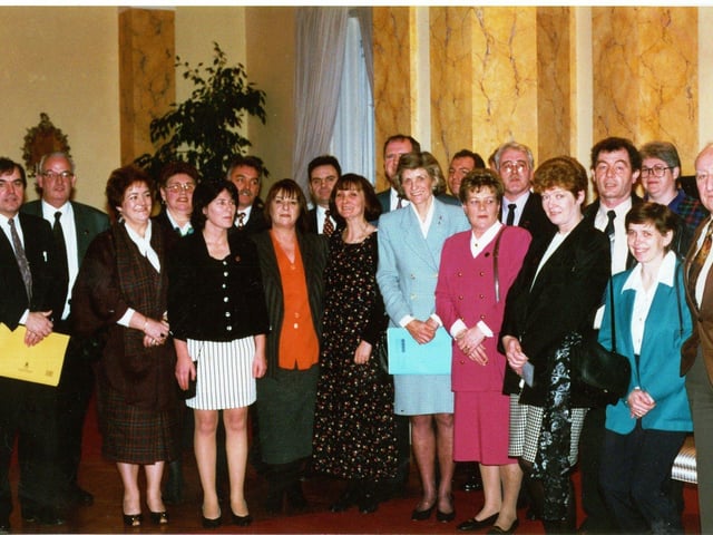 The Bloody Sunday families meet US Ambassador Jean Kennedy Smith in 1997.