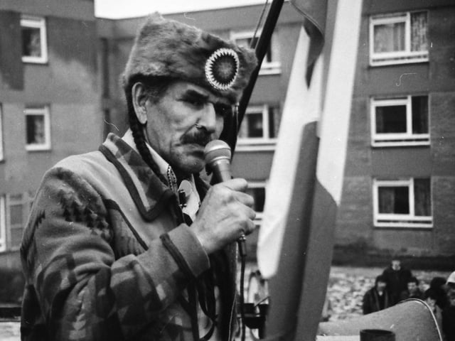 1985... Native Americans were represented at the annual commemoration march.