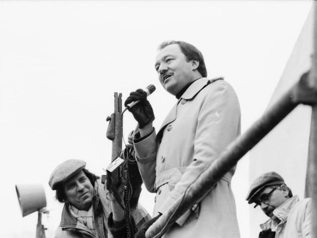 Ken Livingstone speaking at the 1986 march.