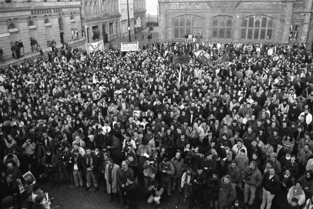 The 20th anniversary march in 1992, that largest to that point and the first to go to the original destination at the Guildhall