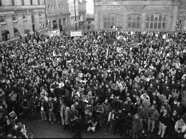 The 20th anniversary march in 1992, that largest to that point and the first to go to the original destination at the Guildhall