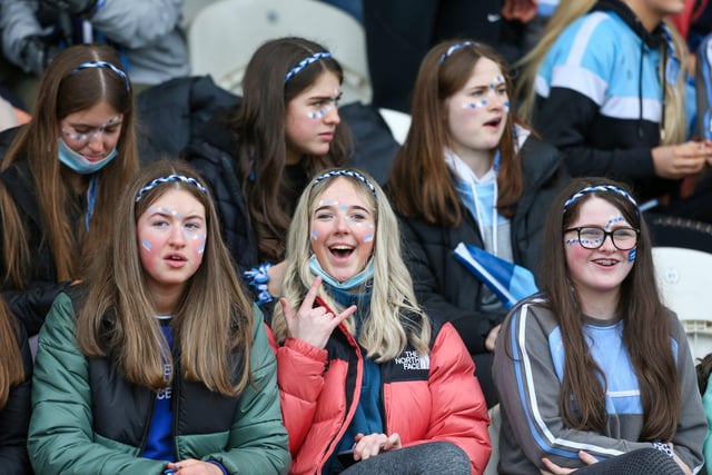 Fans showing their colours at the MacRory Cup final. Matt Mackey / Press Eye.