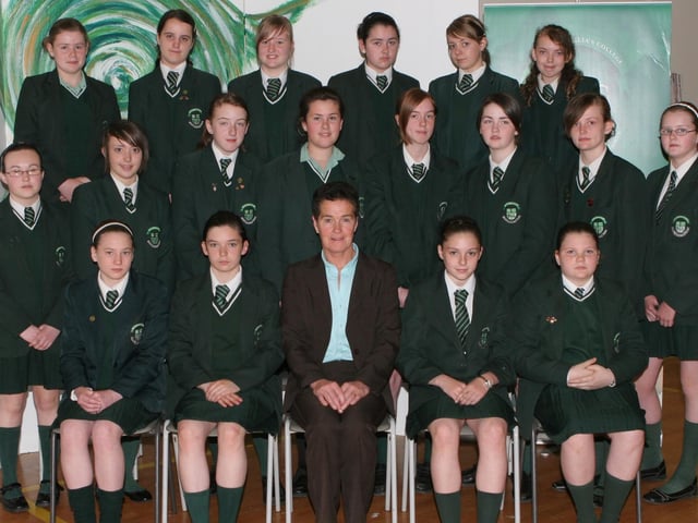 St. Cecilia's College students who were awarded Academic Achievement certificates at the annual Junior Prizegiving. Included is Roisin Lynch, vice-principal. (0107T05).