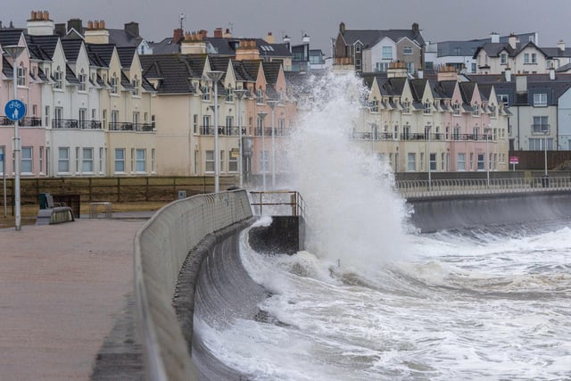 Strong winds causing large waves at Portrush as Storm Franklin arrives. Picture: Kirth Ferris/Pacemaker Press