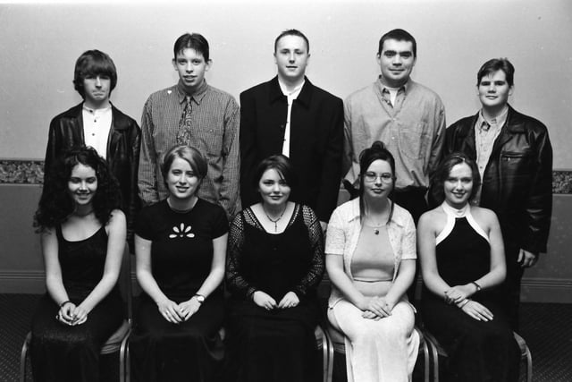 Seated from left are Aine Carlin, Helen Cunning, Maggie Black, Joanne Cullen and Helen Boyle. Standing, from left, are James Quigley, Adam Finlay, Matt Boyle, John Paul Harkin and Brendan Coyle.