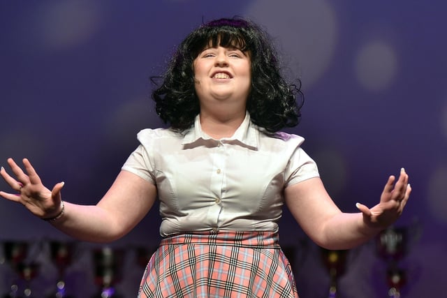Emma Annett performs 'Good Morning Baltimore' fro the musical 'Hairspray' on the final night of Portadown Speech Festival. INPT10-200.
